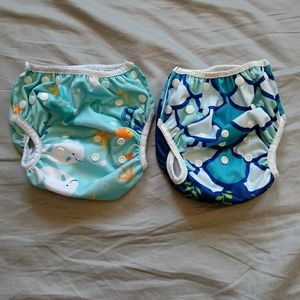 Alva set of two one size swim diaper cover